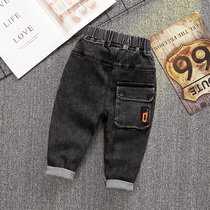 Boy jeans Spring autumn style 2022 new Korean version Childrens pants Pants Ocean Gas Autumn Children Long Pants Tide