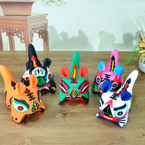 Three Countries Five Tigers Admiral Folk Crafts Pure Handmade Cloth Tiger Paparazzi Living Room Hotel Swing Pieces China Wind Gifts