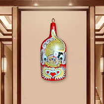 Folk Crafts Peking Opera Social Fire Horse Spoon Face Spectrum Decorative Pendant Wooden Shovel Town Residence Folk Antique Chinese Style Renovation