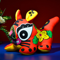 Folk Crafts Pure Handmade Cloth Tiger Large Size Town Residence Tiger Tiger Paparazzi Puppet Puppet Pendulum with Baby Full Moon Gift