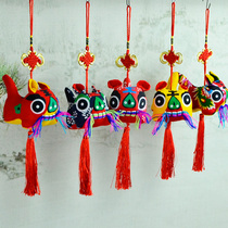 Folk handicraft traditional handmade small tiger pendants dolls baby small gift bags hanging accessories for car pendants