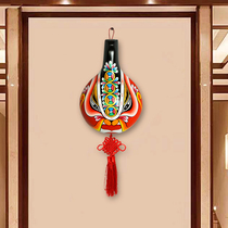 Folk handicraft Peking Opera club fire horse spoon face makeup hanging wall catering hot pot shop decoration Chinese characteristic gift folk custom