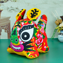 Folk handicraft pure handmade cloth Tiger paparazzi Tai Ping An tiger baby 100 days full moon passing year old gift press shock