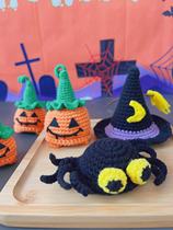 Halloween Pet Pumpkin Hat Cat and Dog Photo Accessories Spider Hat Halloween Funny Broom Hat