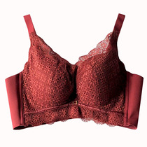  Lace sexy upper and lower thick gathered chest large underwear upper support anti-sagging side closure adjustment bra middle mold cup cover
