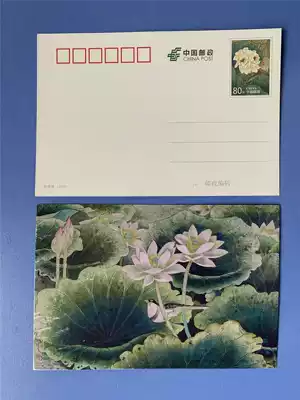 Lotus Lotus pattern 80-point postage postcard without address Fidelity Gongbi painting Lotus pattern