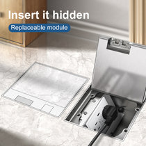 Taiwan American Standard Floor Plug Socket Invisible Embedded Flat American Flooring Household Foot Socket Comes with Bottom Box