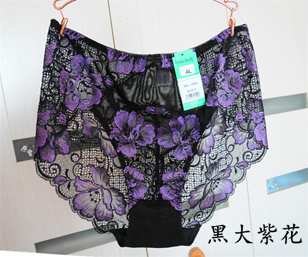 Phân bón đặc biệt XL eo cao kích thước lớn 240 pounds chất béo MM lưới ren thêu tam giác nữ đồ lót quan lot nam cao cap