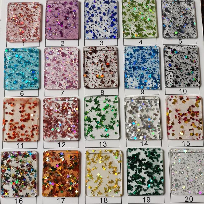 Colored Acrylic Board Transparent Glitter Powder Material Acrylic Board Pc Board Acrylic Laser Gold Foil Sequins