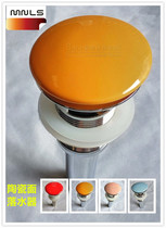 mnls ceramic water sink color ceramic surface full copper bounce basin water drop water pipe