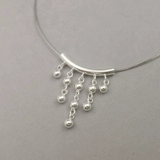 Аксессуар с аксессуарами, глянцевая изогнутая трубка, колокольчик, подвеска ручной работы, серебро 925 пробы