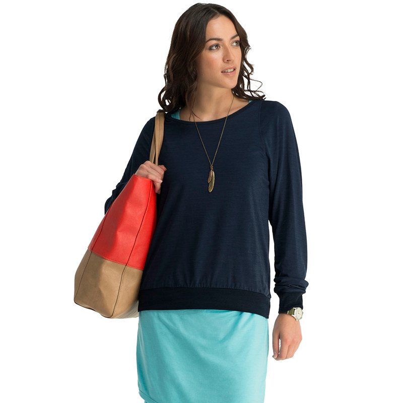 New Zealand ICEBREAKER women's merino wool long sleeve sweatshirt sporty loose T-shirt quick-drying comfortable