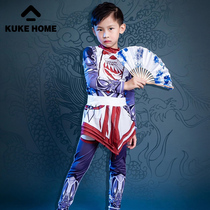 Cool Ke KUKE Spring Autumn Custom Kingmaker Li White Long Sleeve Balance Car Riding Suit Training Sports Children Suit