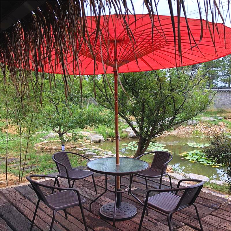 Oil-paper umbrella rain-proof sunshade classical Jiangnan umbrella outdoor courtyard open-air extra large oversized wild umbrella traditional
