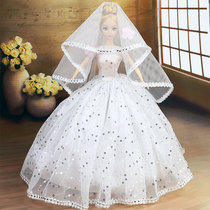 Small shallow baby Barbie doll birthday small wedding dress mini 3d super cute low price Bobby BJD