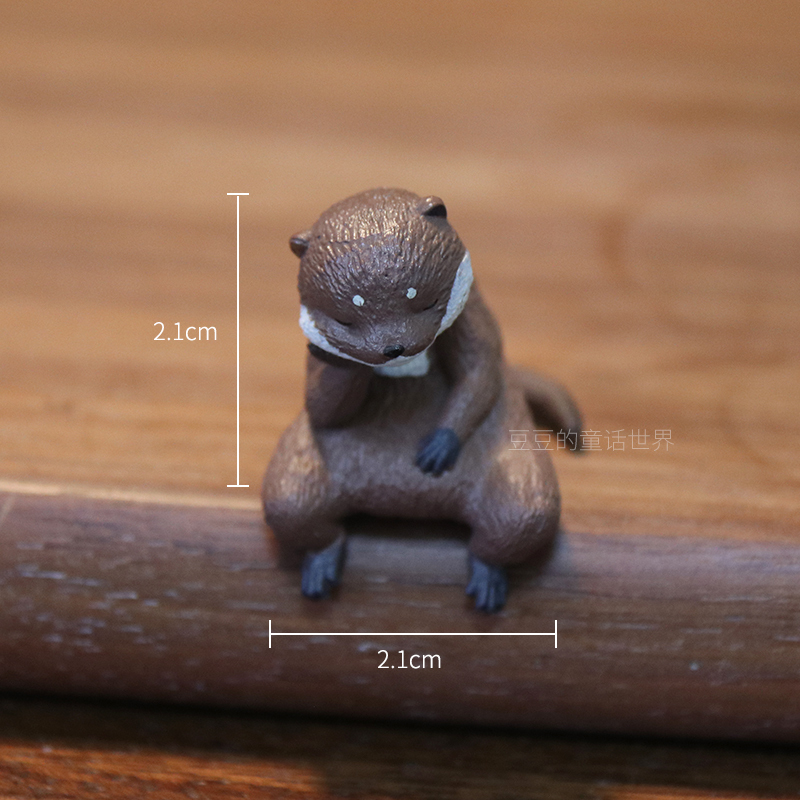 Genuine Gashapon Yell Display Screen Edge Small Ornament Otter Decorative Figurine