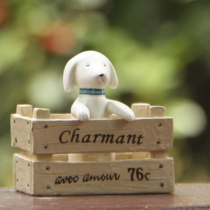 ZAKKA grocery puppy wooden box gardening decorated with fresh flower inserts plug-in props to shoot props