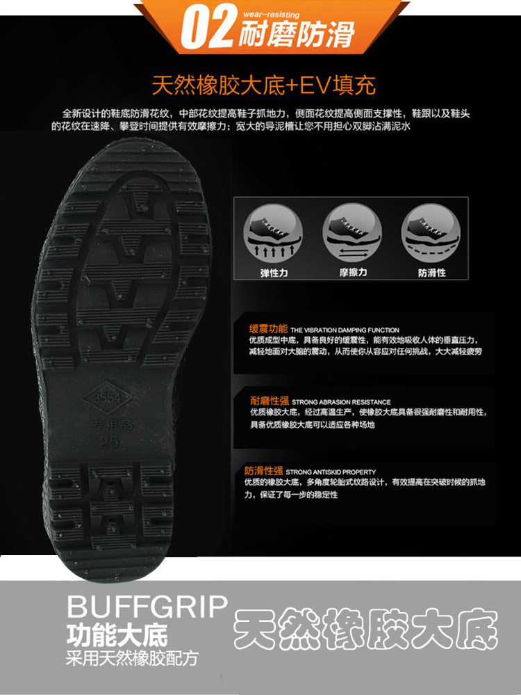 Boots militaires pour homme en toile - Ref 1398132 Image 36