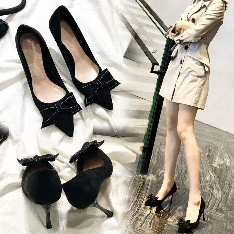 High heels and women 2019 new spring hundred and Korean tip sandals with red wedding shoes tied with fine heels