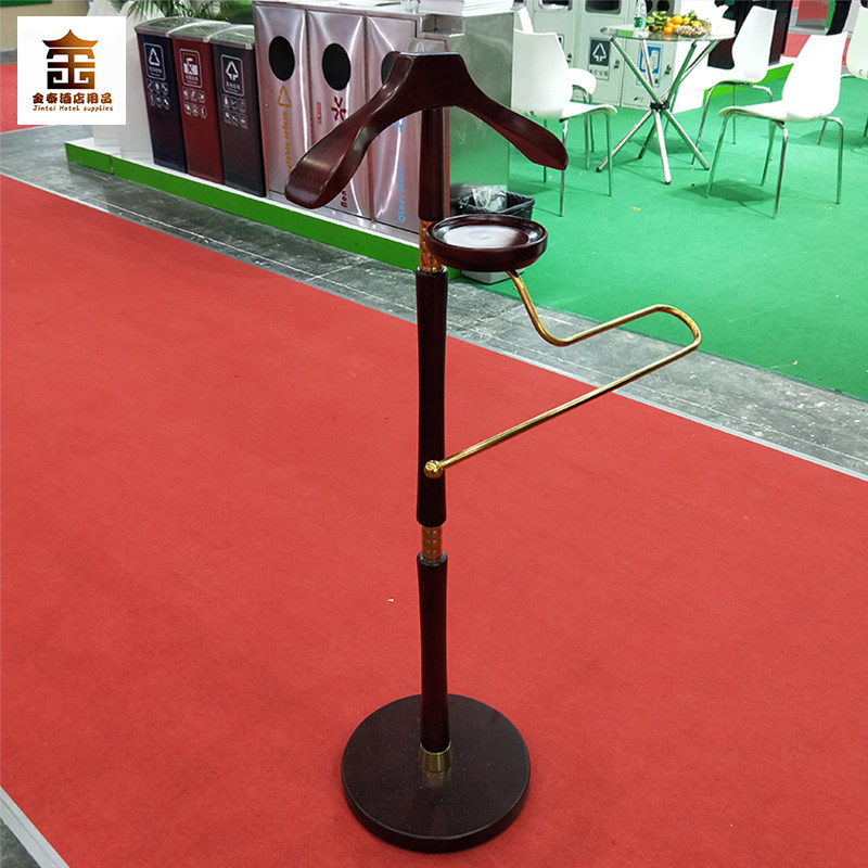 Hotel Solid Wood Coat Rack Floor Suit Rack Suite High-end Creative Bedroom Vertical European Hanger