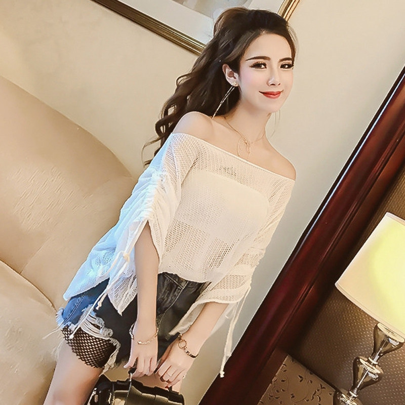 Gerger's Night - night loose and sexy word reveal loose shoulder and lean outer dress shirt