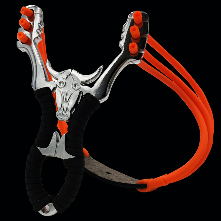 Outdoor stainless steel slingshot thickened three-card god cow slingshot frame precision egg bow traditional card ball special powerful slingshot