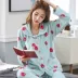 Đồ ngủ nhung san hô dành cho nữ mùa thu đông dài tay dày cộng với nhung phiên bản Hàn Quốc của bộ đồ dịch vụ gia đình trung niên dễ thương flannel shop quần áo nữ Bộ Pajama