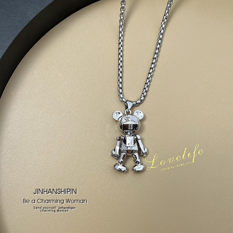 Hip-hop Cartoon Character Titanium Steel Plating Pendant Necklace 1 Piece display picture 6