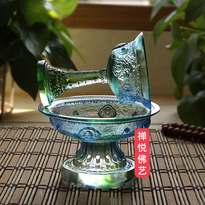 Zen Yue ancient method handmade glass eight auspicious cups ancient method glass hair care cup Nepalese practice cup small color