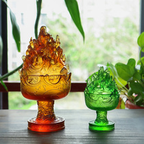 Zen Yue Ancient Law Liuli Boshan Furnace Home Agarwood Burner Vintage Incense Burner Light Incense Tray Zen Creative Incense Burner Ornaments