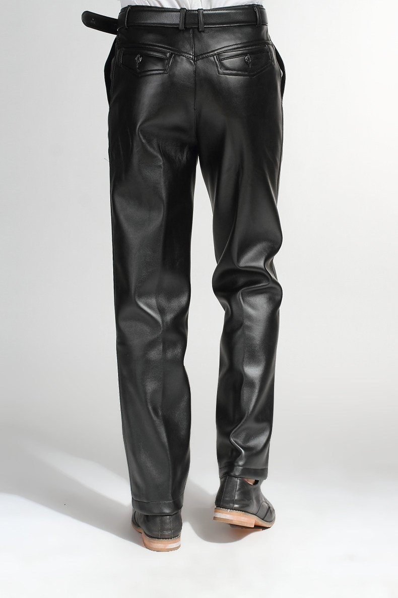 Pantalon cuir homme droit pour hiver - Ref 1488455 Image 13