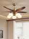 Vintage-Style Fan Light for Living Room, Large Size, Straight Blade, Retro French New Chinese Style Ceiling Fan Light, 2025 New Model
