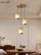 New Chinese-Style All-Copper Restaurant Chandelier Pendant Light with 3 Heads, Restaurant Light, Staircase Chandelier, Bar Counter Small Chandelier Lighting Fixture 2026