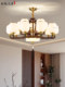 New Chinese-Style Chandelier Living Room Lamp Solid Wood Song-Style Aesthetic Hall Main Light Dining Room Bedroom Chandelier 2026 New Lighting Fixtures