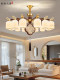 New Chinese-Style Living Room Chandelier, Copper and Solid Wood Main Light, Simple Song Dynasty Aesthetics, Dining Room and Bedroom Adjustable Chandelier, 2026 New Lighting Fixtures