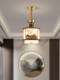 New Chinoiserie Entrance Aisle Balcony Lamp Solid Wood All-Copper Entrance Door Corridor Cloakroom Ceiling Lamp 2025 New Style