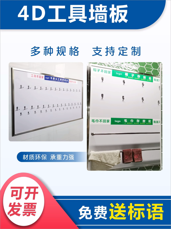 4D Kitchen Tool Wall Panel Kitchen Tool Board Hotel Canteen School Wok Tool Storage Area 6t with Slogan