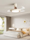 Cream-Style Invisible Restaurant Fan Light, French Mid-Century Ceiling Fan Light, Creative Children's Room Ceiling Light, Silent Bedroom Light