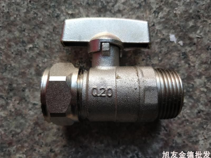 Gindede Gold aluminium plastic pipe external tooth external wire ball valve 4 points 6 points external wire ball valve Kinder sleeve type valve
