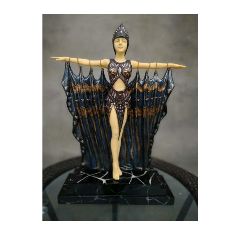 (Veronieu style craft gift hem decoration) Art figure swing piece-plexigo skirt dancer resin painted desktop furnishing