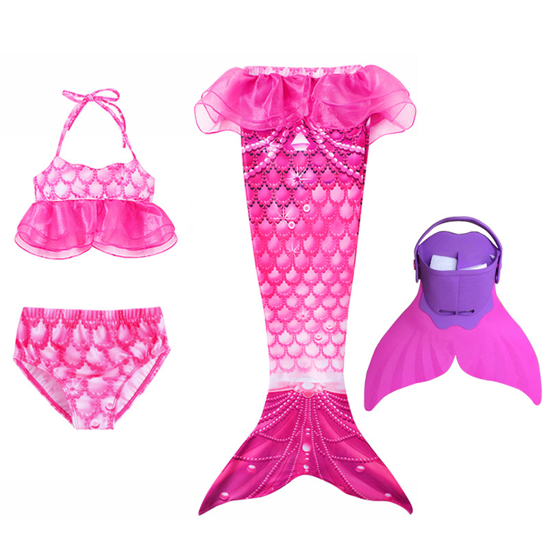 Kids Mermaid Swimsuit Girls Mermaid Tail Split Lace Swimsuit Beach Spa Unicorn Swimsuit