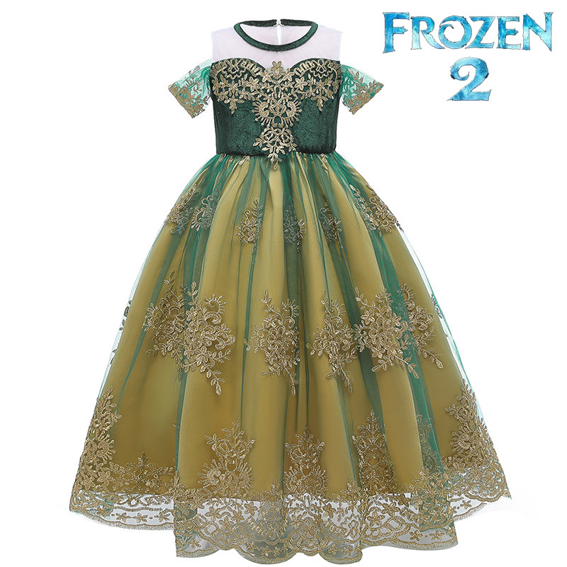 Ice & Snow Edge 2 Ana Anna Princess Dresses Girl Love Esha Princess Dresses 2020 Summer New Aisha Dress