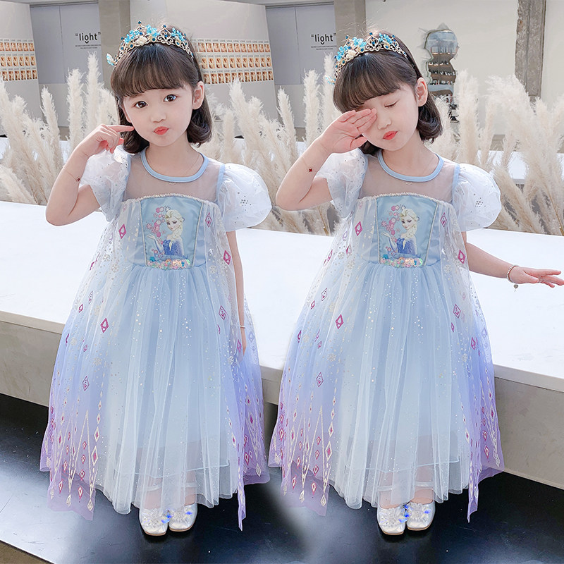 Baby Summer Aesha Princess Leia Skirt Girl High End Birthday Gown Authentic Esha Dress Children Foreign Pie Dress