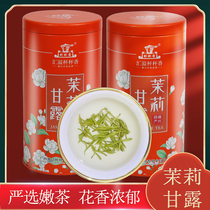 Cup Cup Fragrant Cross County Jasmine Tea Special Class 2023 New Tea Jasmine Manna Green Tea Intense and Blister Canned 250g