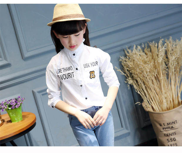 Chemise fille à manche longue - Ref 2086343 Image 12