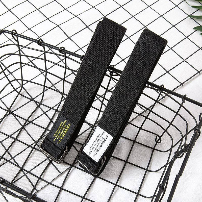 Young students Ins craze tooling men's waist pants with Korean version leather strap female jeans 100 hitch-man canvas waist