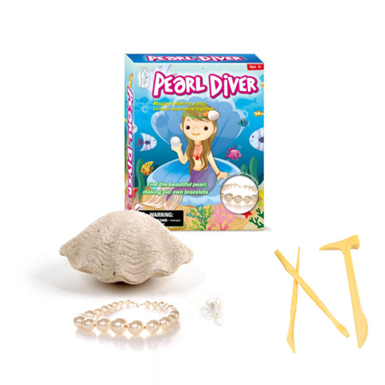 Children's archaeological toys DIY Toys for Archaeological Creative Toys to dig shells ocean pearl shells handbags