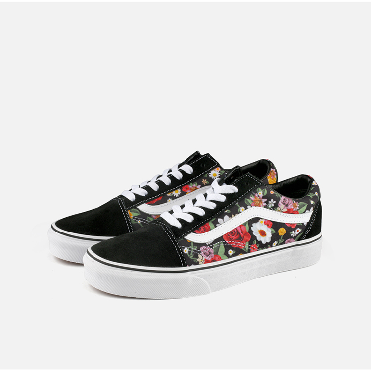 Vans / Fans OLD SKOOL Giày skate cắt thấp màu đen và trắng cổ điển Những người yêu giày VN000D3HY28 giày tập thể dục