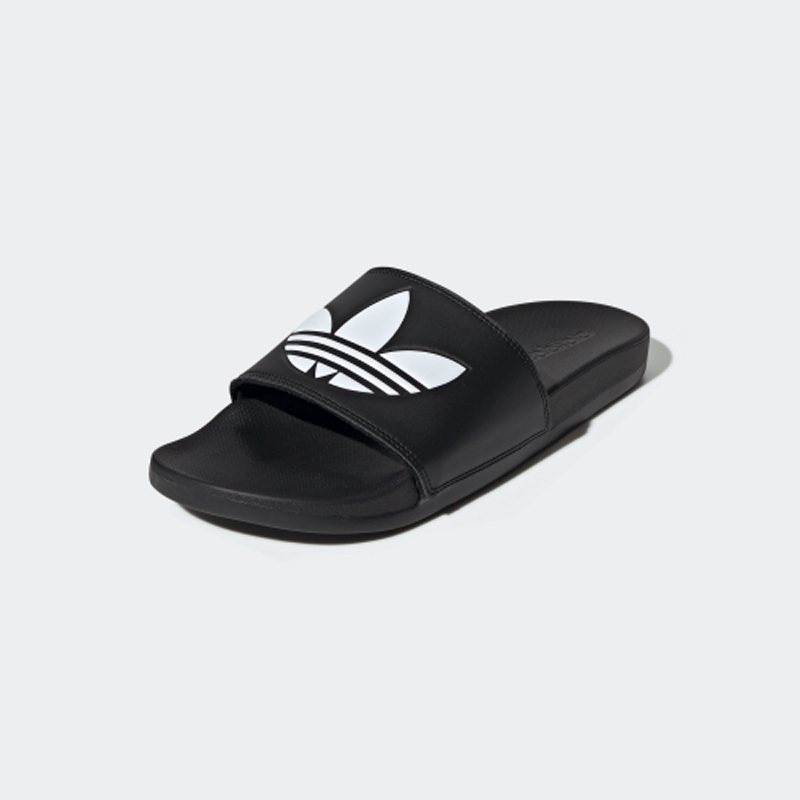 Adidas clover đôi nam nữ vài màu đen và trắng logo lớn tắm giải trí dép thể thao dép đi biển EG9842 - Dép thể thao dép quai hậu