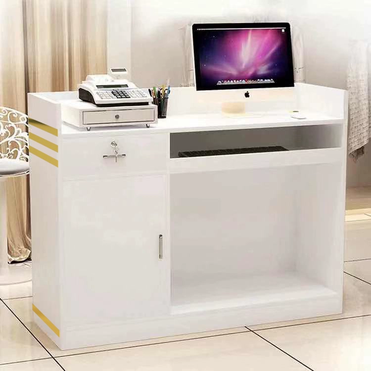 bàn ăn gỗ Tùy chỉnh 
            Đơn giản hiện đại thu ngân nhỏ cửa hàng quần áo quầy lễ tân siêu thị thu ngân nhà hàng quầy bar tùy chỉnh bàn gỗ dài